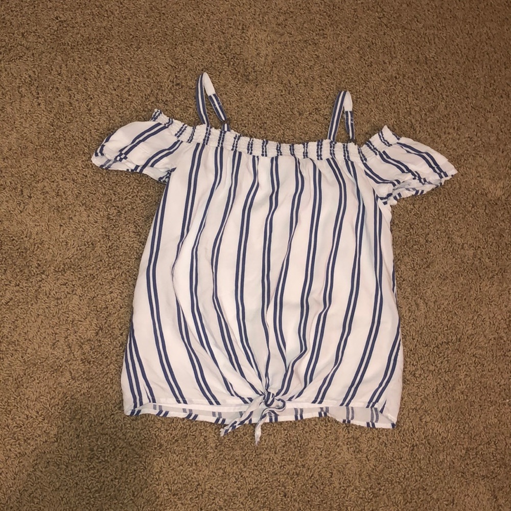 Cute off the shoulder kids blouse